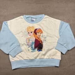 [Brand New] Frozen Long-Sleeve Sweatshirt, 100cm, Light Blue, Anna & Elsa