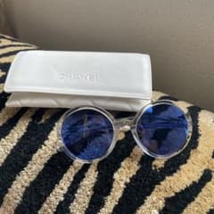 CHANEL ラウンドサングラス ブルーレンズのサムネイル