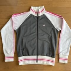 adidas トラックジャケット sサイズ グレー ピンク ホワイト - メルカリ