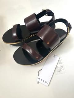 MARNI プラットホームサンダル ワインブラウン 名品定番マルニ代表 