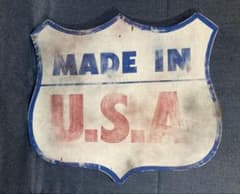 ジーンズショップ 非売品 木製看板「MAID IN USA」◆ビンテージ風 希少 ジーンズショップ 非売品 木製看板「MAID IN USA」◇ビンテージ風 希少