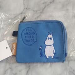 MOOMIN ムーミン L字ファスナーパスケース ブルー