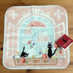 Kiki's Delivery Service Flower Window Handkerchief Towel (Ghibli)