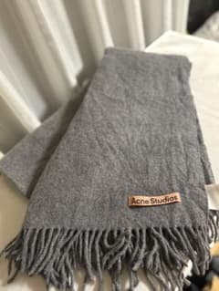 極美品 Acne Studios 大判マフラー グレー 200×70 - メルカリ