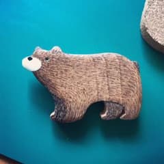 【くま】木製ブローチ / ハンドメイド / 木工 / 手作りのサムネイル