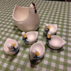 陶器の卵入れ　エッグスタンド5個のサムネイル