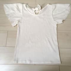 Tシャツ トップス 白 ブラウス フリル リボン きれいめのサムネイル