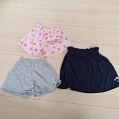 120 キッズ 短パン、スカート 3点セットのサムネイル