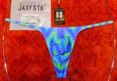 JAXFSTK　青柄　極細サイドストリング　Tバックアンダー　M　新品のサムネイル