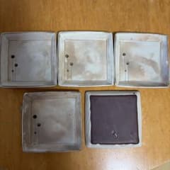 陶器製 四角い皿 5枚セットのサムネイル