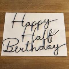 Happy Half Birthday レターバナー 記念撮影のサムネイル