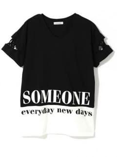 vネックTシャツ ヘムロゴチュニックのサムネイル