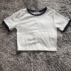 WEGO リンガーTシャツ ホワイト×ブラックのサムネイル