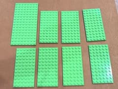 【正規品】LEGO レゴ 基礎板 プレート グリーン 8枚セットのサムネイル