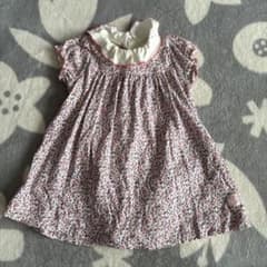 花柄襟付きワンピース 95cmのサムネイル
