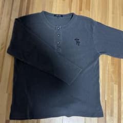 BIKE STAR ヘンリーネック ワッフル 長袖Tシャツ グレー Mのサムネイル