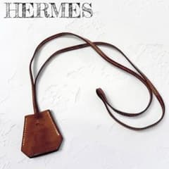 헤르메스 HERMES 크로셰트 목걸이 매력 열쇠 고리 가죽