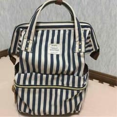最終値下げ！アネロ《anello》リュック デニムボーダーのサムネイル