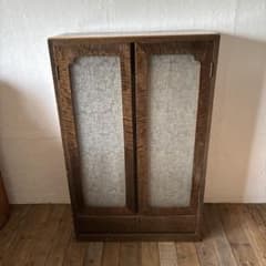 近日処分】木製 キャビネット 収納棚 モールガラス - メルカリ