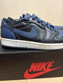 NIKE Air Jordan 1 Low ブラック/ブルー UK 8のサムネイル