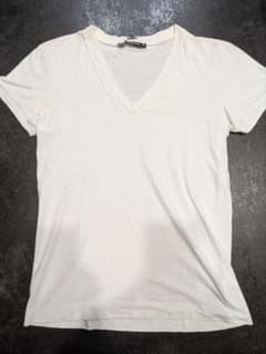 Dolce & Gabbana シルクパイピング ホワイト Vネック Tシャツのサムネイル