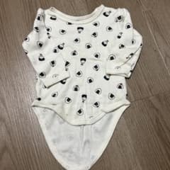 ベビー肌着 長袖ロンパース おにぎり柄 80cmのサムネイル