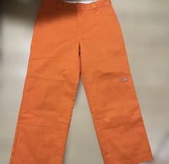 Dickies ダブルニー ワークパンツ オレンジ レアカラー - メルカリ