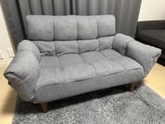 最終値下げ【5/21まで出品】グレー ファブリック 2人掛けソファ ニトリ