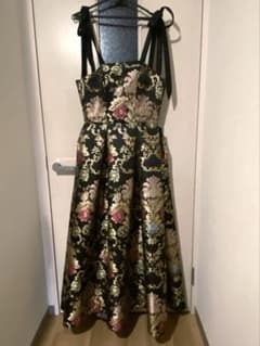 花柄ドレス　黒のサムネイル