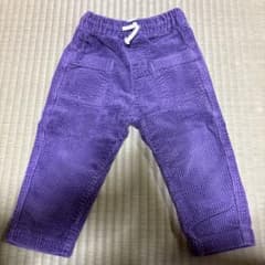 紫 コーデュロイパンツ ウエストゴムのサムネイル