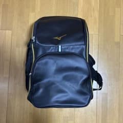 MIZUNO チームバックパック 合成皮革 40Lブラックxゴールドのサムネイル
