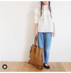 pongee 2022SS新作◯Cotton typewriter blouseのサムネイル