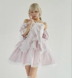 2wayレースリボンドレス　ピンク　リルリリー　lillilly 2wayレースリボンドレス ピンク リルリリー lillilly - メルカリ