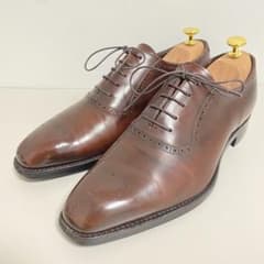美品】三陽山長 鋭之介 R309 ダークブラウン ウィングチップ 26.0
