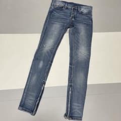 mnml M1 Stretch Hem Zip Distressed Skinny Denim Jeans Size 30