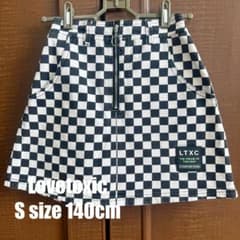 Lovetoxic ラブトキスカート 白黒チェック 140cm