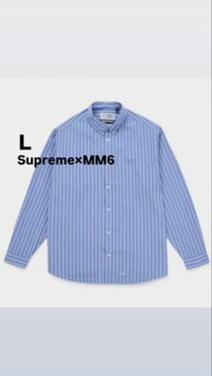 Supreme x MM6 Stripe Shirt Blue L - メルカリ