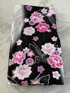 浴衣 ハンドメイド 黒 ピンクのサムネイル