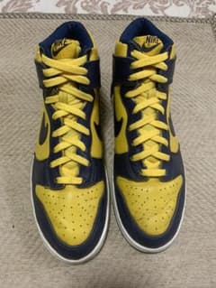 nike dunk high le ミシガン　紺黄のサムネイル