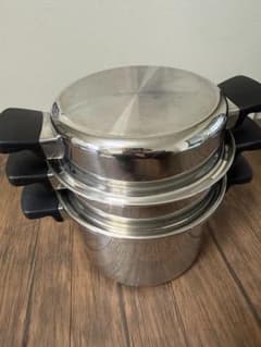 アムウェイ クィーン 27cm両手鍋＆蒸し器セット（スチーマー）多層構造 Amway アムウェイ クイーン ステンレス製 両手鍋 蒸し器 セット - メルカリ