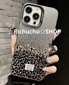 新品 レオパードスパンコール柄iPhone12proケース⑫のサムネイル