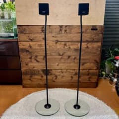 [Excellent Condition] BOSE Satellite Speakers (Pair) with Dedicated Glass Floor Stands