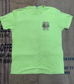 90s 00s 古着 ユカタンビーチスタンド バックプリント Tシャツ ライム緑のサムネイル