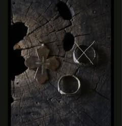 ロシアアンティーク　リング　クロス　3点セット　フランスヴィンテージ　古道具 ロシアアンティーク リング クロス 3点セット フランスヴィンテージ