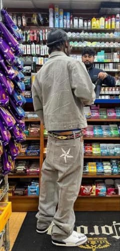 Corteiz Denim Pants - Grey