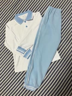 ジャクエツ　体操服　長袖　水色　サックス　120のサムネイル