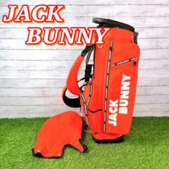 美品】JACK BUNNY / ジャックバニー キャディバッグ オレンジ - メルカリ