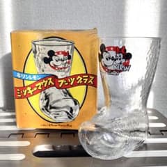 昭和レトロ キリンレモン ミッキー ミニー ブーツ型 グラス 当時物