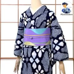 ※れも***ページ：有松鳴海絞り 浴衣 綿 網目 花柄 A-2870 れも***様専用ページ：有松鳴海絞り 浴衣 綿 網目 花柄 A-2870 - メルカリ