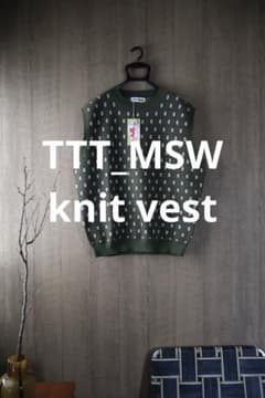 TTT_MSW ニットベスト ペイズリー 新品 - メルカリ